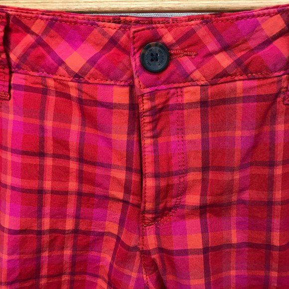Lee Red Plaid Shorts - Picture 3 of 16